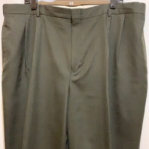 BAXTER NATURAL GRAY PANT SZ 42/30 WOOL/POLY PLEAT